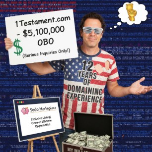 1Testament.com: The $5.1 Million Domain That’s Been Waiting Since 2008