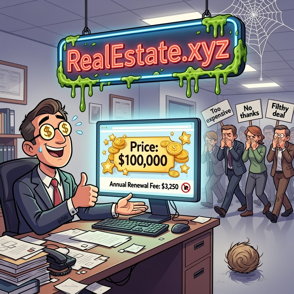RealEstate.xyz: The $100,000 Domain With a $3,250 Annual Tax on Sanity